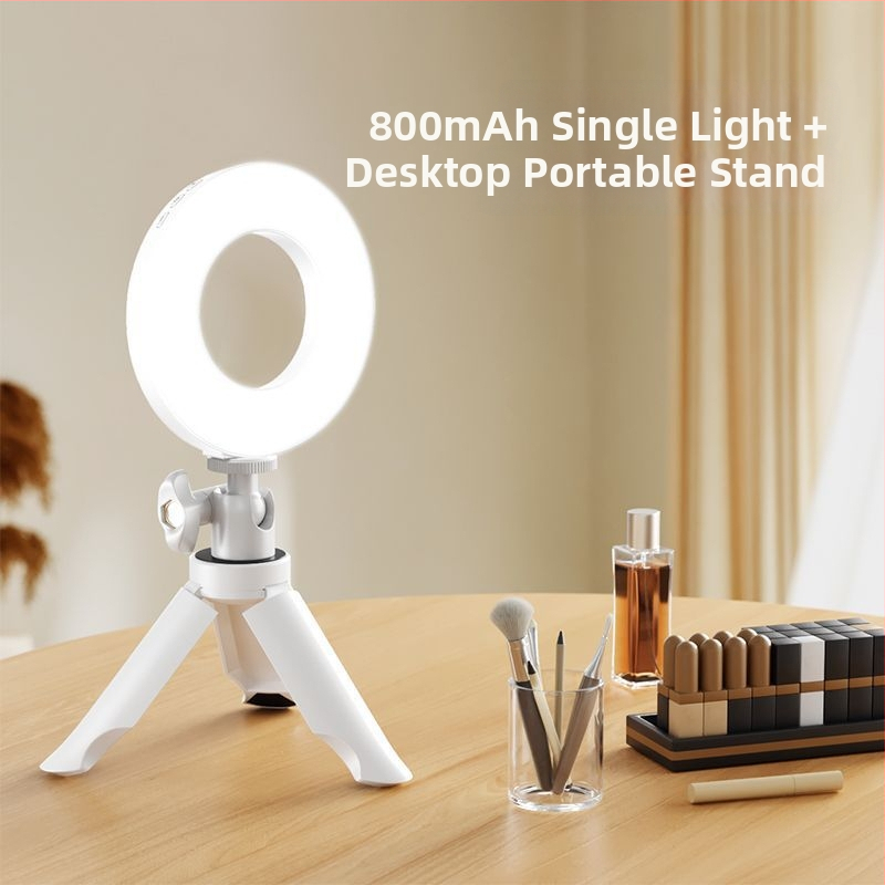 W66 Lampa LED inelar cu clips pentru fotografiere — iluminator portabil pentru selfie și streaming live, sub 10W, 110V