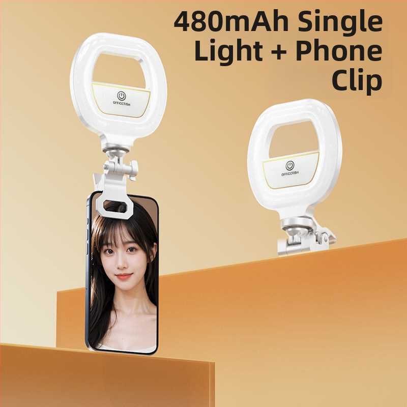 W66 Lampa LED inelar cu clips pentru fotografiere — iluminator portabil pentru selfie și streaming live, sub 10W, 110V