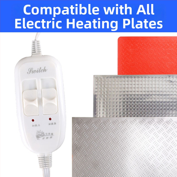 Elektriline kuumutusplaat lülitiga ja sammuta termostaatiga – temperatuuri reguleerimine kuni 60°C
