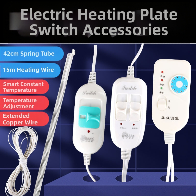 Elektriline kuumutusplaat lülitiga ja sammuta termostaatiga – temperatuuri reguleerimine kuni 60°C