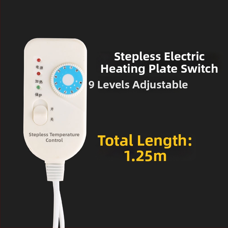 Elektriline kuumutusplaat lülitiga ja sammuta termostaatiga – temperatuuri reguleerimine kuni 60°C