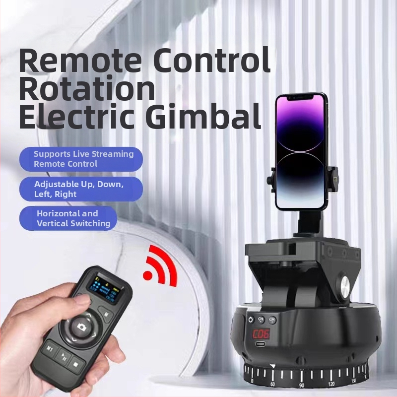 YT1200 Dvojosová elektrická panoramatická hlava pre časozáznam a panoramatické snímky, 360° horizontálne otáčanie, 70° vertikálne naklonenie, 9 úrovní horizontálnej rýchlosti, 9 úrovní vertikálnej rýchlosti, hmotnosť 518 g