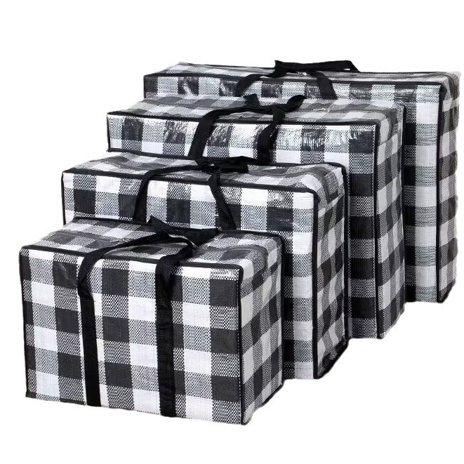 PE plēves austā rokas soma drēbēm un segām, pašuzvārta, bez apdrukas