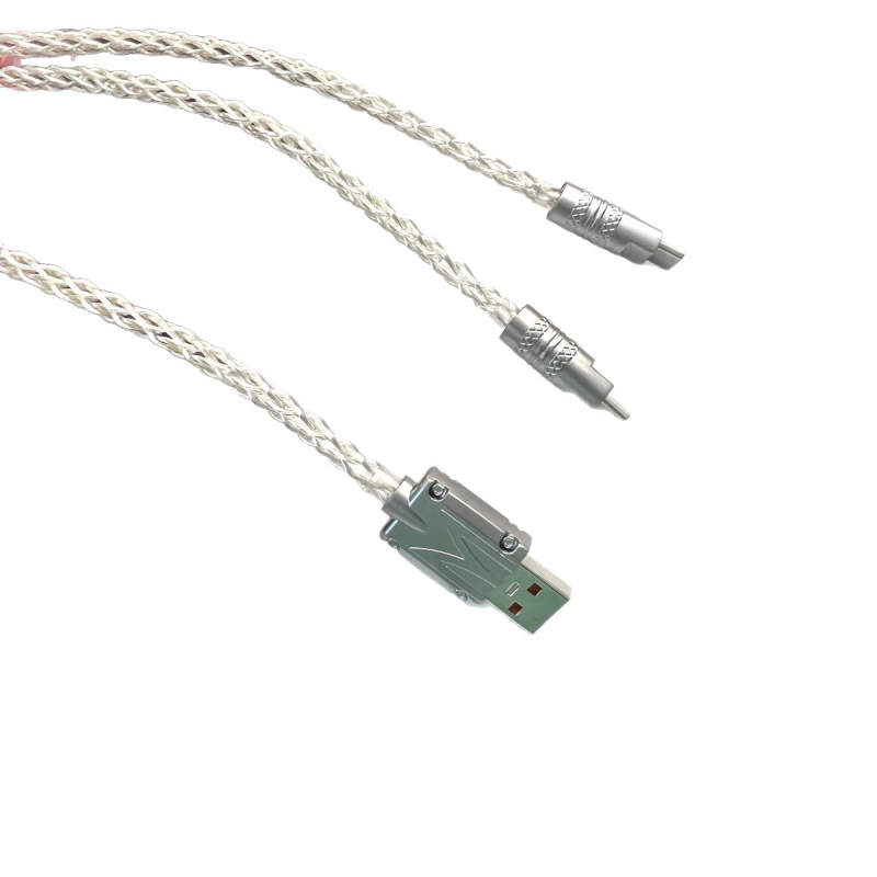 Geek 8K brzina dvostruki Type-C kabel za tipkovnicu i miša s bijelim optičkim magnetskim prekidačem za mehaničku tipkovnicu