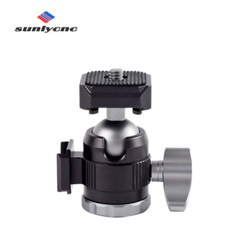 DSLR σφαιρικό μίνι γιμπάλ — 360° παν/κλίση, βίδα 1/4 ίντσας, αλουμινίου κράμα, 85 g