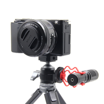 DSLR σφαιρικό μίνι γιμπάλ — 360° παν/κλίση, βίδα 1/4 ίντσας, αλουμινίου κράμα, 85 g