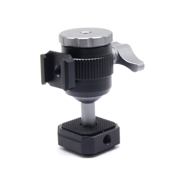 DSLR σφαιρικό μίνι γιμπάλ — 360° παν/κλίση, βίδα 1/4 ίντσας, αλουμινίου κράμα, 85 g