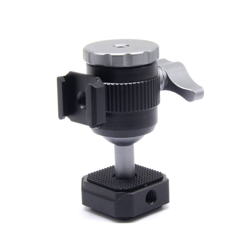 DSLR σφαιρικό μίνι γιμπάλ — 360° παν/κλίση, βίδα 1/4 ίντσας, αλουμινίου κράμα, 85 g