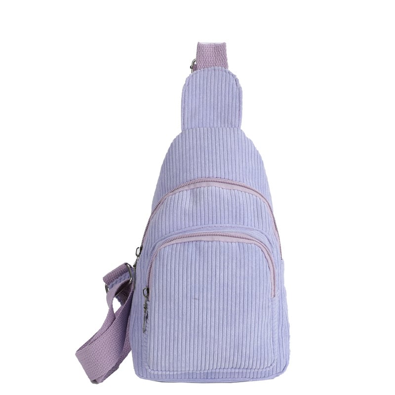 Дамска кордурова чанта за през рамо, урбанистичен стил, цип, вътрешен джоб с цип, полиестерна подплата