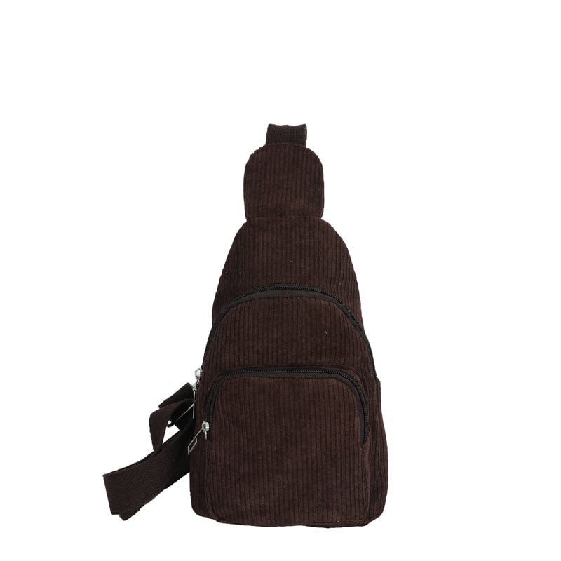 Дамска кордурова чанта за през рамо, урбанистичен стил, цип, вътрешен джоб с цип, полиестерна подплата