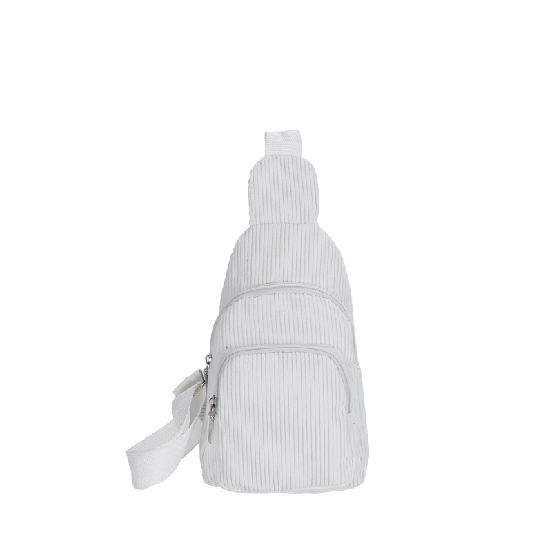 Дамска кордурова чанта за през рамо, урбанистичен стил, цип, вътрешен джоб с цип, полиестерна подплата