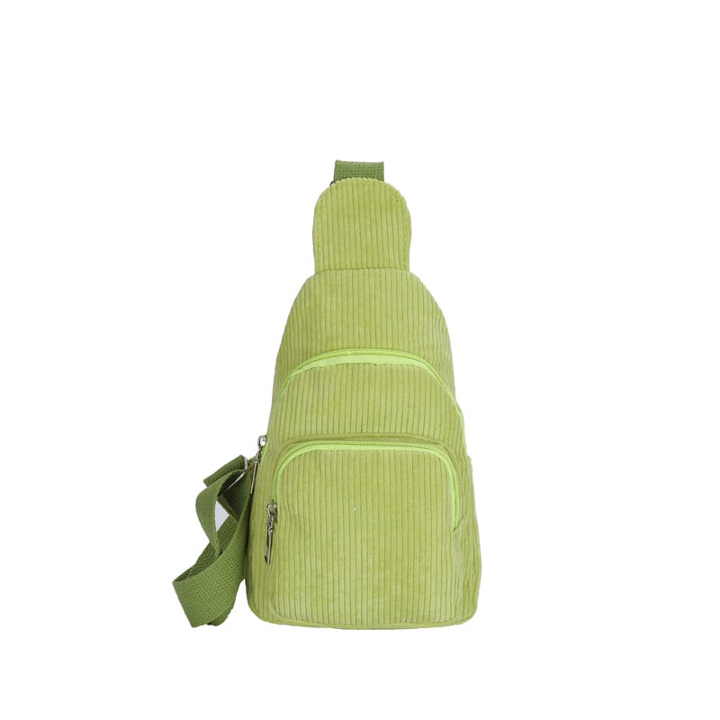 Дамска кордурова чанта за през рамо, урбанистичен стил, цип, вътрешен джоб с цип, полиестерна подплата