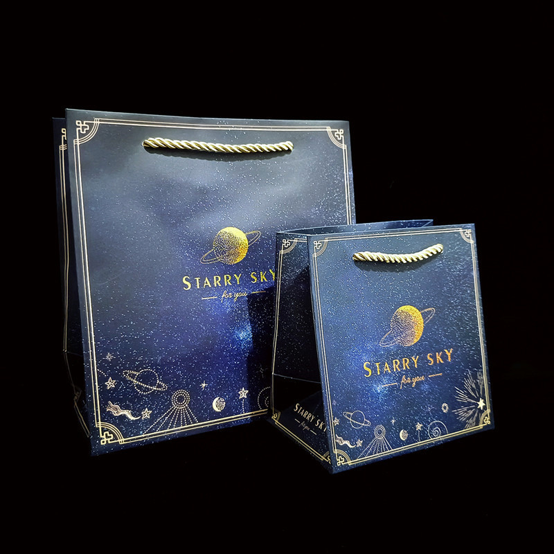 Pungă de hârtie pentru bijuterii în stil Ins, ambalaj de cadou desenat manual, personalizabil