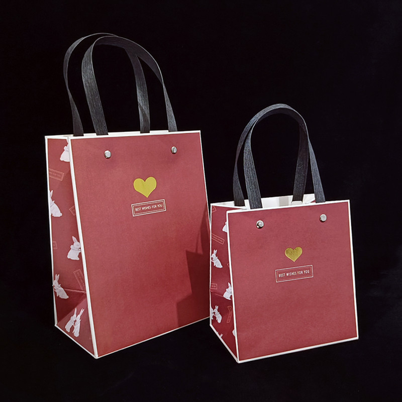 Pungă de hârtie pentru bijuterii în stil Ins, ambalaj de cadou desenat manual, personalizabil