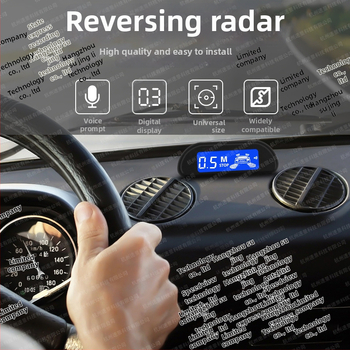 LED atpakaļ radar komplekts - 4 sensori, LED displejs, skaņas signāls, 12V, diapazons 0,3-2 m