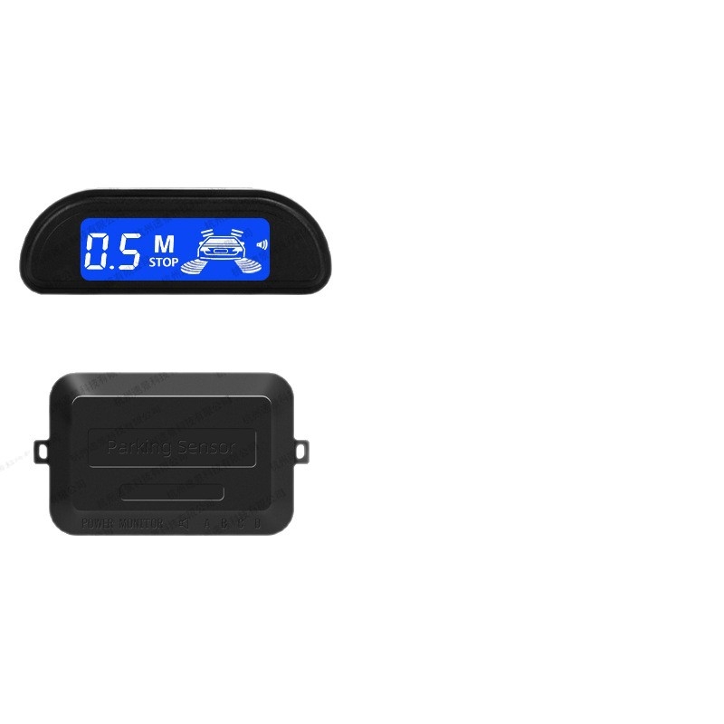 LED atpakaļ radar komplekts - 4 sensori, LED displejs, skaņas signāls, 12V, diapazons 0,3-2 m