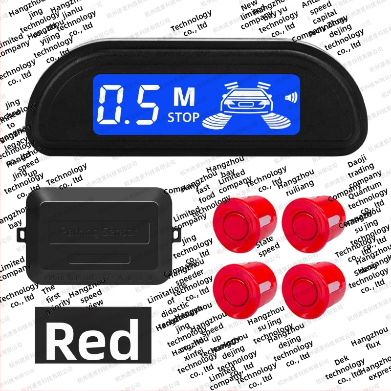 LED atpakaļ radar komplekts - 4 sensori, LED displejs, skaņas signāls, 12V, diapazons 0,3-2 m