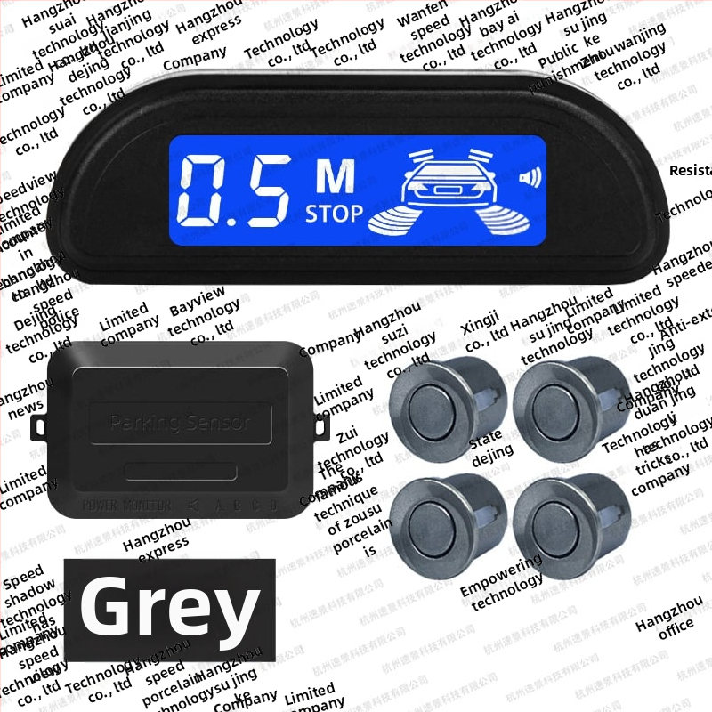 LED atpakaļ radar komplekts - 4 sensori, LED displejs, skaņas signāls, 12V, diapazons 0,3-2 m