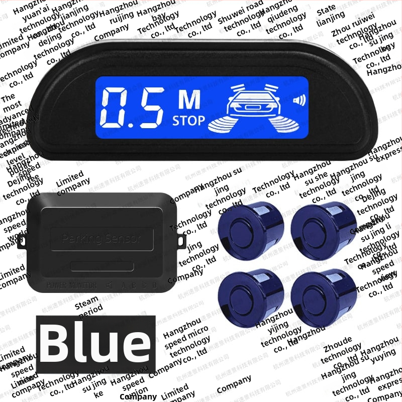 LED atpakaļ radar komplekts - 4 sensori, LED displejs, skaņas signāls, 12V, diapazons 0,3-2 m