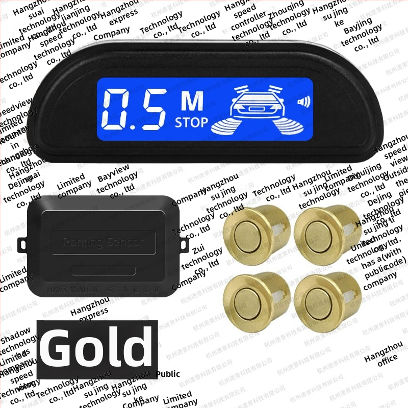 LED atpakaļ radar komplekts - 4 sensori, LED displejs, skaņas signāls, 12V, diapazons 0,3-2 m