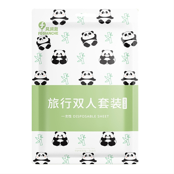 Vienkartinis nepluošto audinio lovos užvalkalų komplektas, keturių dalių rinkinys, storintas spausdintas dizainas, grožio salonams.