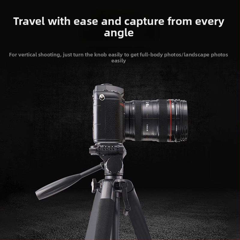 Kameros trikojis komplektas su 3D PTZ, aliuminio lydinys, apkrova 6-10 kg, greito atlaisvinimo plokštelė