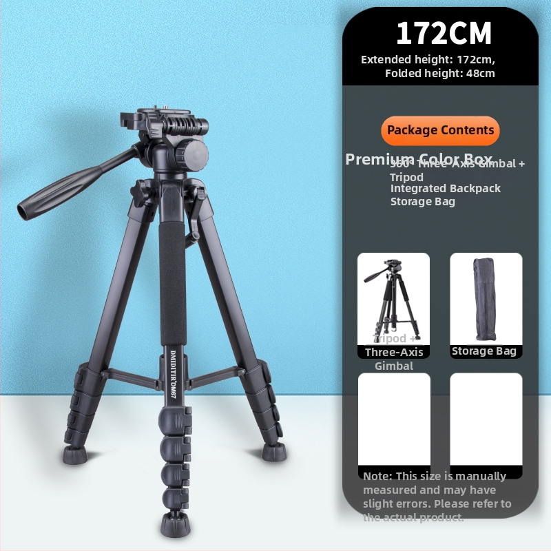 Kameros trikojis komplektas su 3D PTZ, aliuminio lydinys, apkrova 6-10 kg, greito atlaisvinimo plokštelė