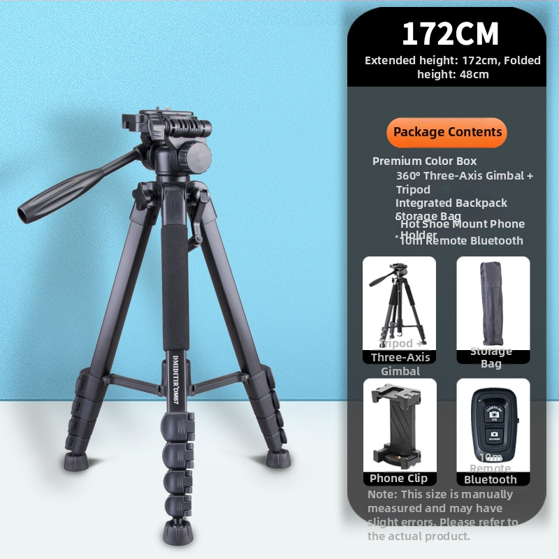 Kameros trikojis komplektas su 3D PTZ, aliuminio lydinys, apkrova 6-10 kg, greito atlaisvinimo plokštelė