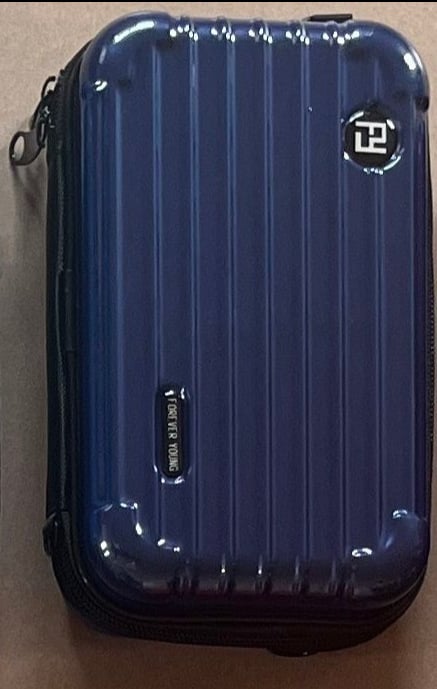 8-инчов пътнически несесер за грим и кръстосана чанта - ABS+PC, подплата полиестер, водоустойчива, сухо-мокро разделение, разширяем капацитет