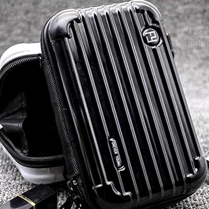 8-инчов пътнически несесер за грим и кръстосана чанта - ABS+PC, подплата полиестер, водоустойчива, сухо-мокро разделение, разширяем капацитет