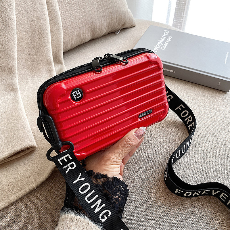 8-инчов пътнически несесер за грим и кръстосана чанта - ABS+PC, подплата полиестер, водоустойчива, сухо-мокро разделение, разширяем капацитет