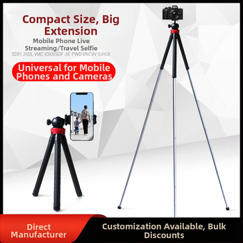 Trikojis stovis su teleskopiniu trikampio laikikliu iš nerūdijančio plieno, 8 dalys, rutulinė galva, apkrova 2–5 kg, modelis SC22712, prekės ženklas Shucheng