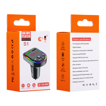 S10 Bluetooth MP3 плеър за кола с FM радио, Hands-Free разговори, PD бързо зареждане и MP3 възпроизвеждане от USB диск