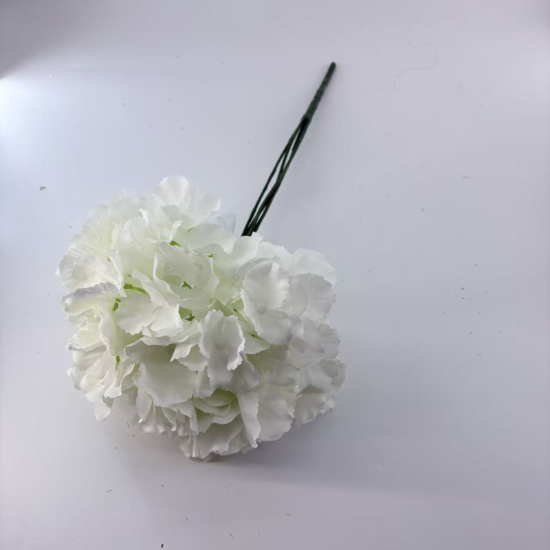 Umjetni buket hortenzije (Hydrangea), jedna grana, 135 dijelova latica, za vjenčanja i fotografiranje