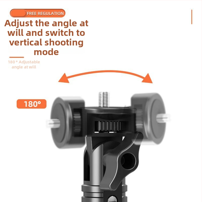 Junrun statív pre mobilný telefón a tablet, hliníková zliatina, 5 sekcií, 3D gimbal PTZ, zaťaženie 2-5 kg