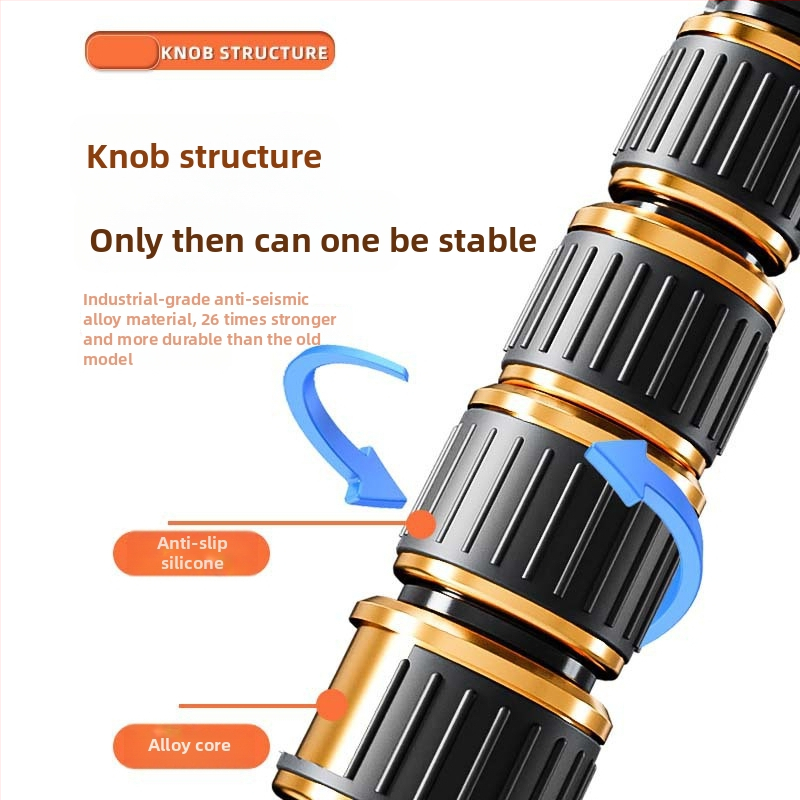 Junrun statív pre mobilný telefón a tablet, hliníková zliatina, 5 sekcií, 3D gimbal PTZ, zaťaženie 2-5 kg