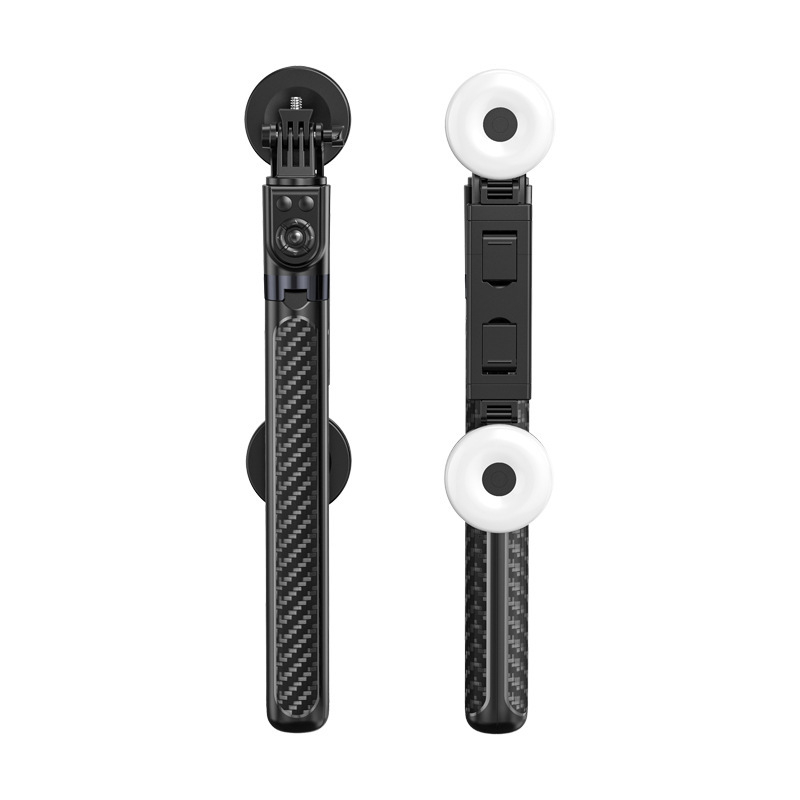 Selfie štapić tripod Z17 – držač za telefon i kameru, nehrđajući čelik, Bluetooth daljinski upravljač, rasvjeta za osvjetljenje, stabilizacija