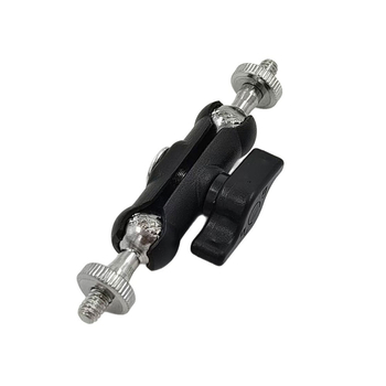 Adaptor pentru suport cameră și telefon — rotire 360° pe orizontală și pe verticală, construcție metalică, montaj cu șurub, interfață 1/4 inch