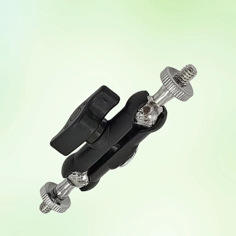 Adaptor pentru suport cameră și telefon — rotire 360° pe orizontală și pe verticală, construcție metalică, montaj cu șurub, interfață 1/4 inch