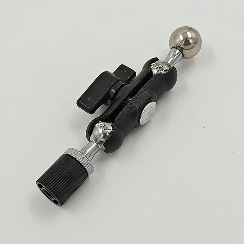 Adaptor pentru suport cameră și telefon — rotire 360° pe orizontală și pe verticală, construcție metalică, montaj cu șurub, interfață 1/4 inch