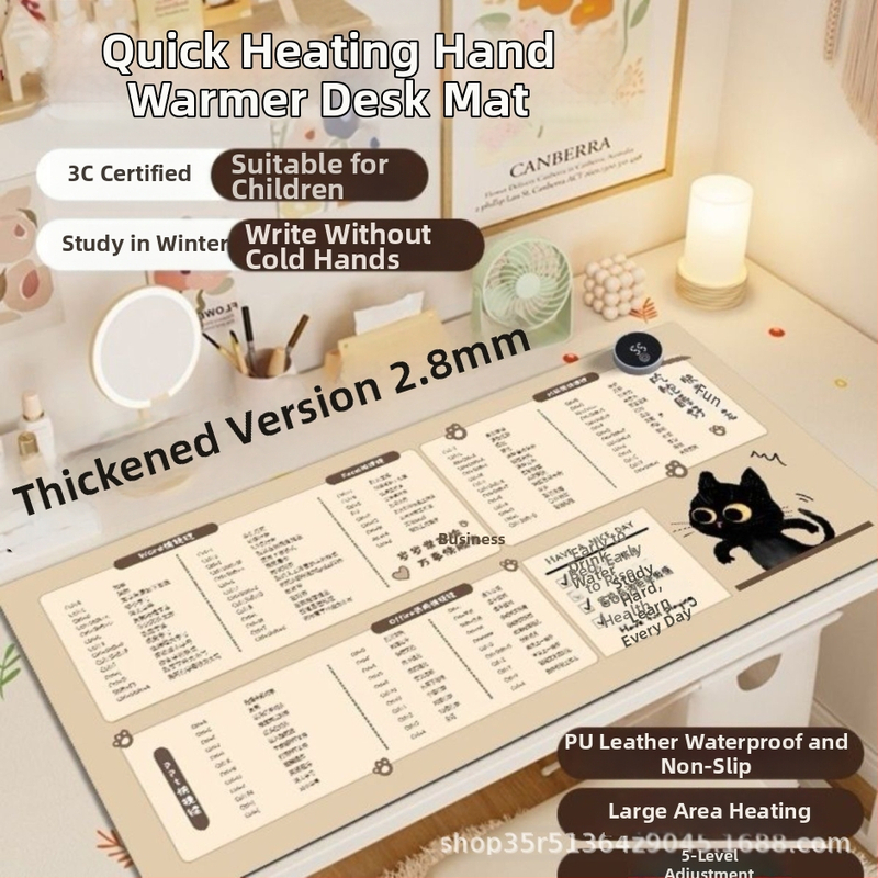 Darbalaukio šildymo kilimėlis su aliuminio šildymo sluoksniu, 220V, 80W, išmanus temperatūros reguliavimas, Kairu Shark