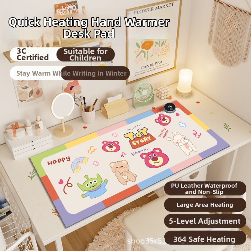 Darbalaukio šildymo kilimėlis su aliuminio šildymo sluoksniu, 220V, 80W, išmanus temperatūros reguliavimas, Kairu Shark