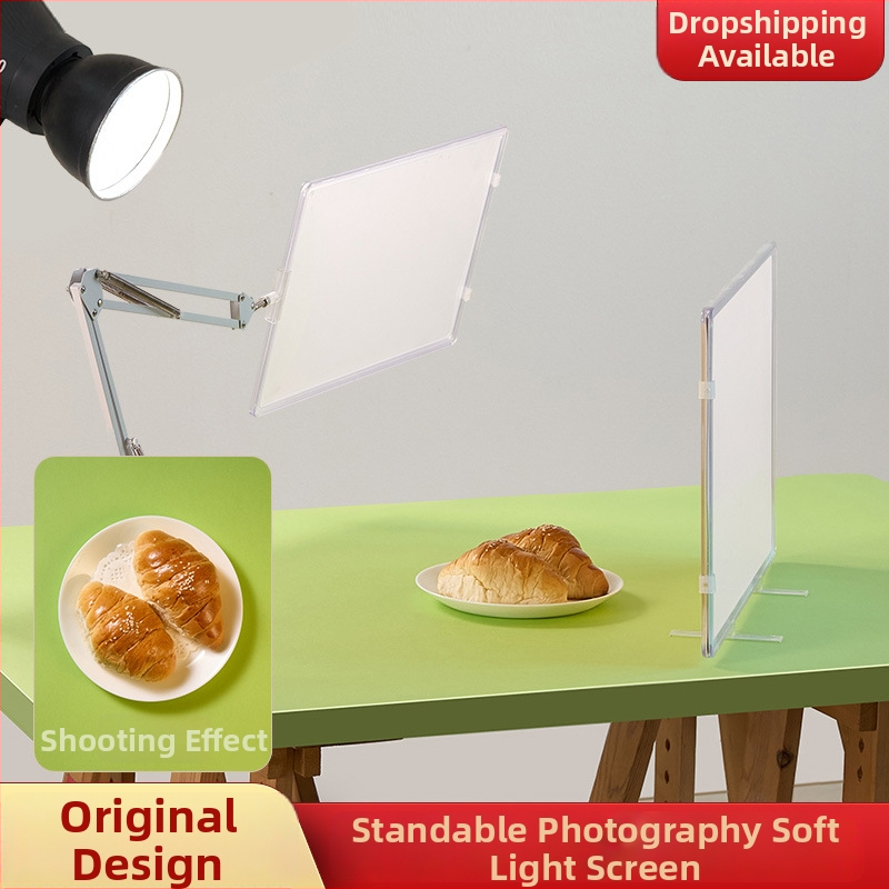 Stāvošs difūzais gaismas fotogrāfijas ekrāns — rotaslietu un gredzenu fotografēšana, atstarojoši mazie priekšmeti, pārtikas fotografēšana, Zīmols: Light and Shadow Stars
