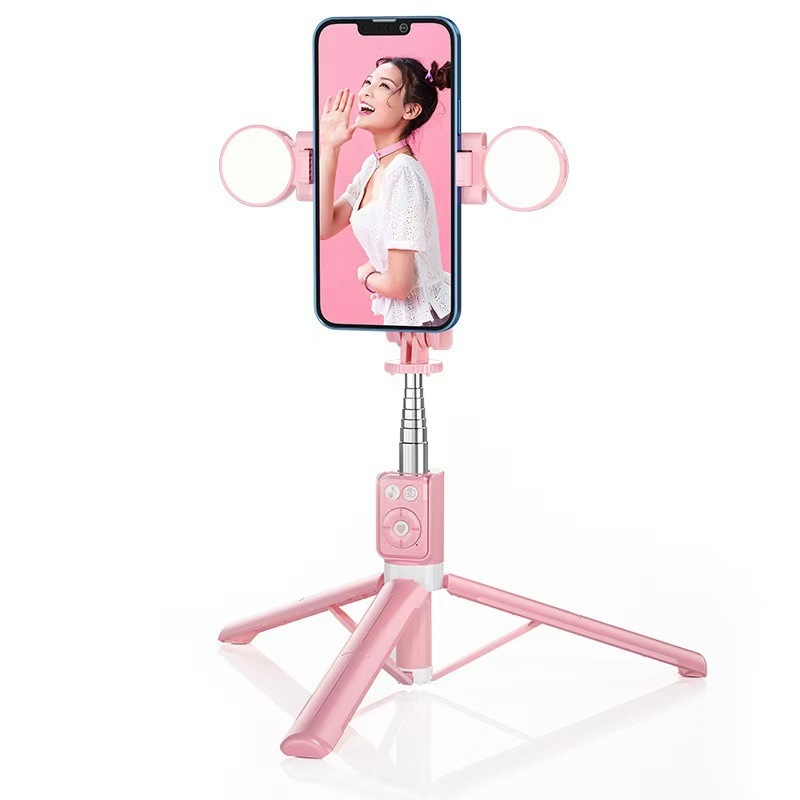 B12s Bluetooth Selfie Štap za Telefon s Odvojivom Rasvjetom i Stolnim Tripodom