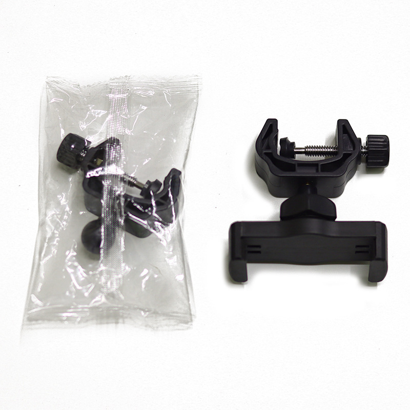 Suport universal pentru telefon mobil pentru transmisiuni live, cu țeavă rotundă, clemă retractabilă puternică și clemă de extindere | ABS plastic, sarcină de până la 5 kg