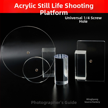 Akrila trauks fotogrāfijām ar gaismas statīvu