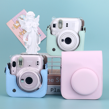 INSTAX Mini12/11 fotoaparato krepšys – PU medžiaga, per petį stilius, unisex, be pamušalo, 2023 ruduo