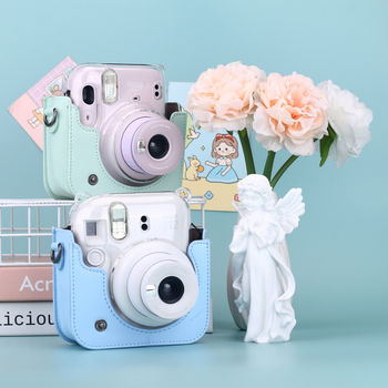 INSTAX Mini12/11 fotoaparato krepšys – PU medžiaga, per petį stilius, unisex, be pamušalo, 2023 ruduo