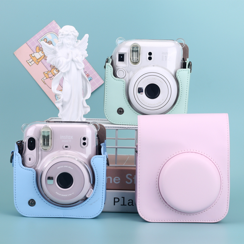 INSTAX Mini12/11 fotoaparato krepšys – PU medžiaga, per petį stilius, unisex, be pamušalo, 2023 ruduo