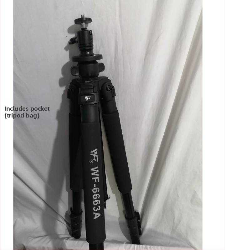 Weifeng WF6663A profesionalus SLR fotoaparato stovas su 3D PTZ galva, aliuminio lydinys, 8 kg apkrova, 3-segmentų kojų dalys, greito atleidimo plokštelė